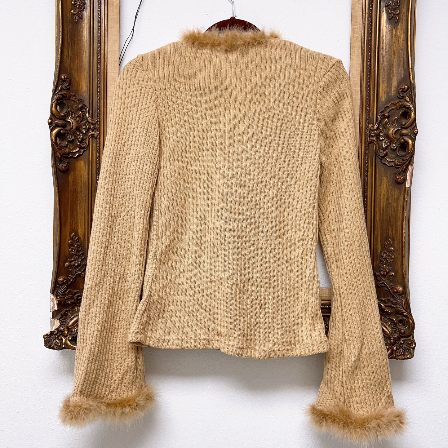 90s Miso Marabou and Sequin Cardigan Sweater
