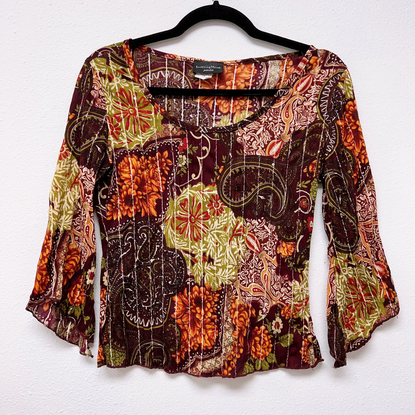 Y2K Paisley Fairy Top