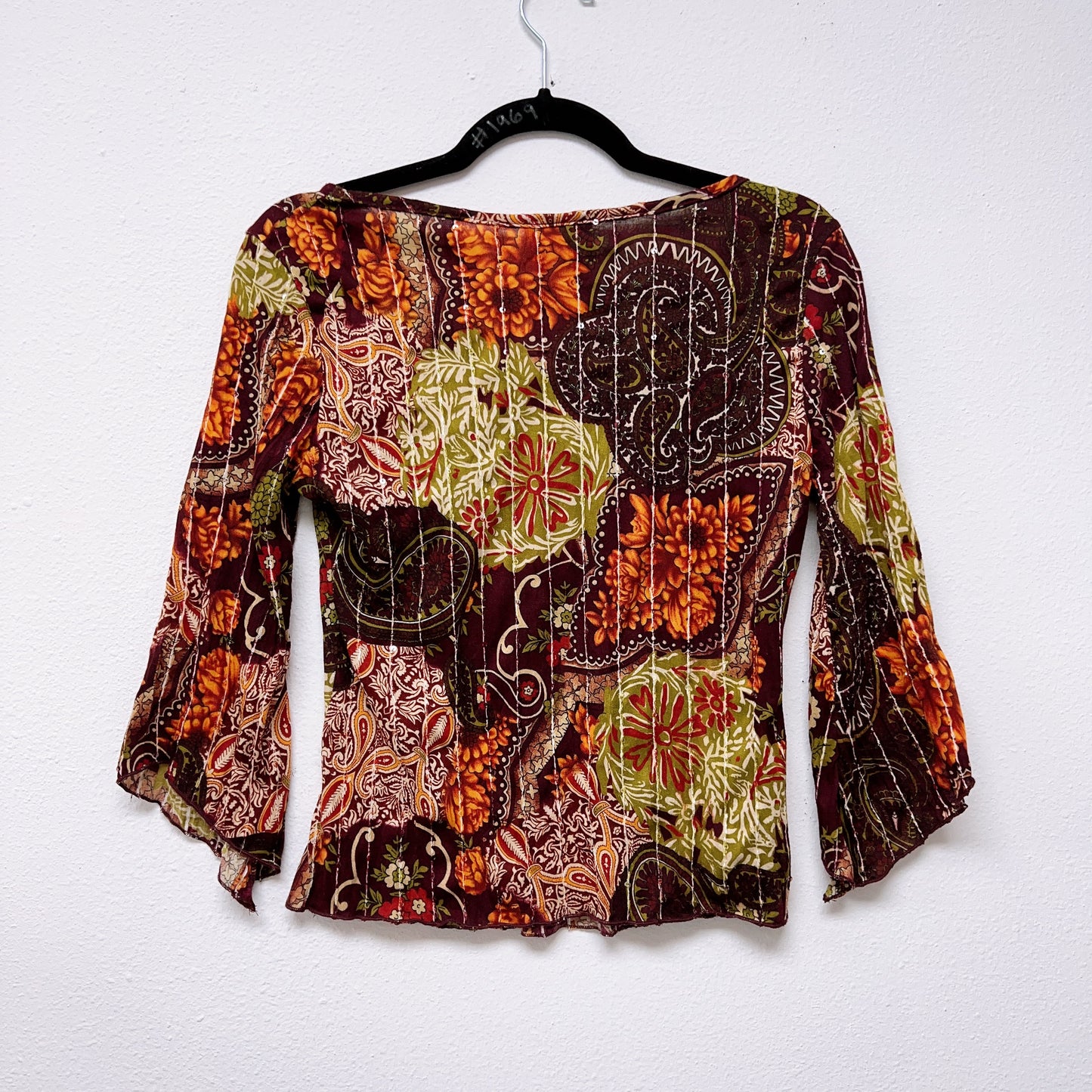 Y2K Paisley Fairy Top