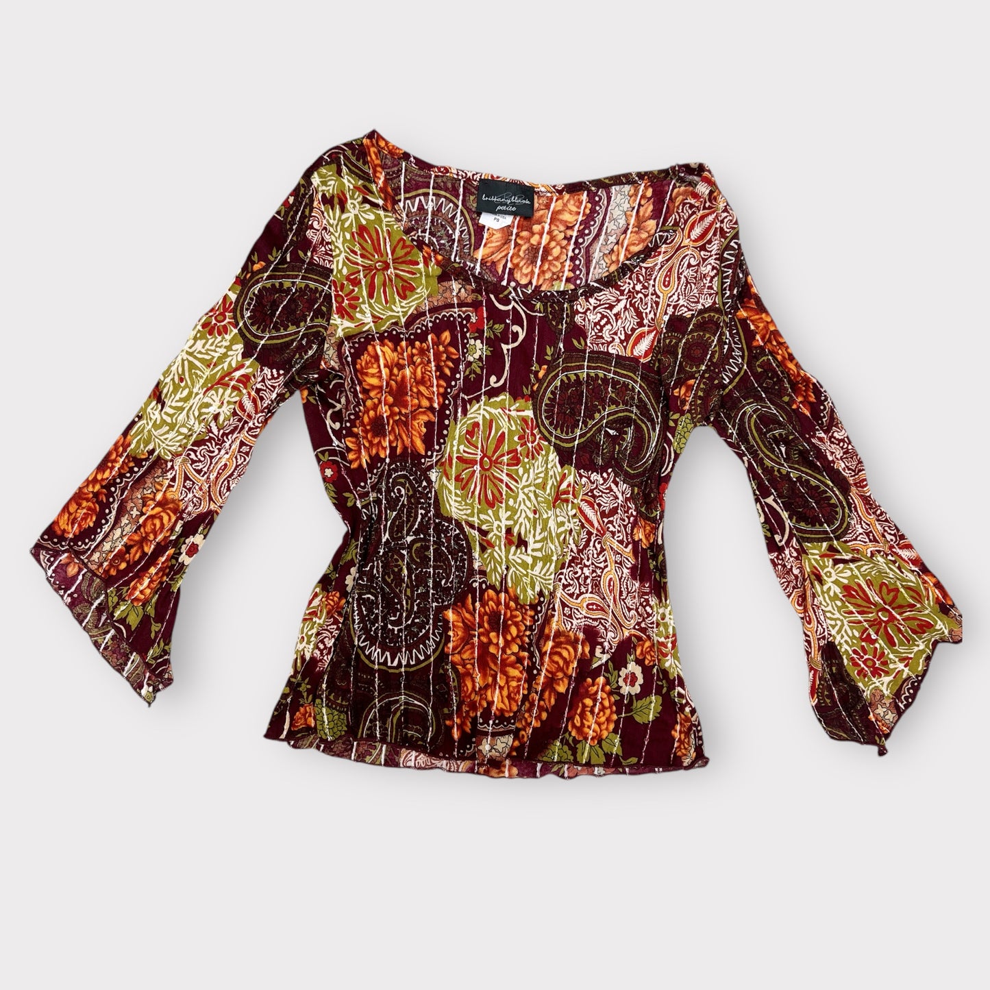 Y2K Paisley Fairy Top