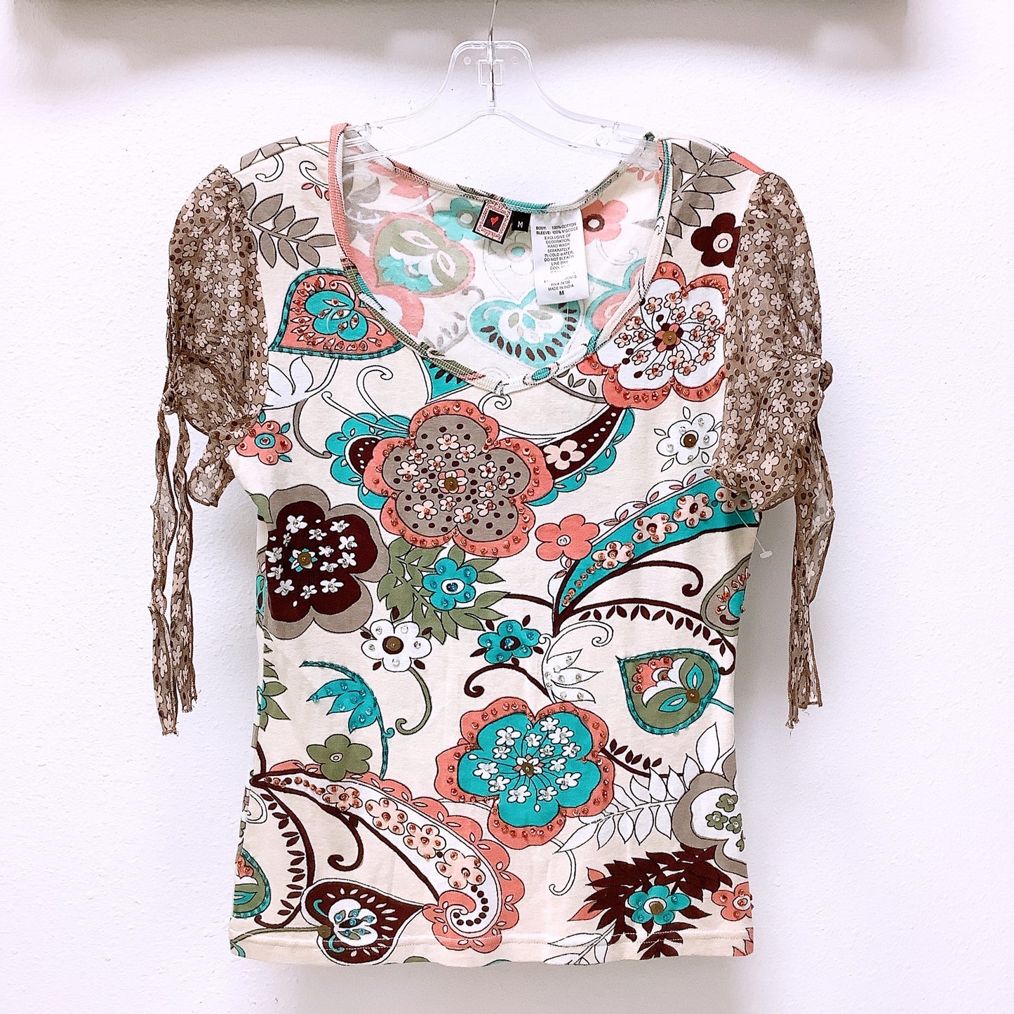 Forbidden Sequined Paisley Top