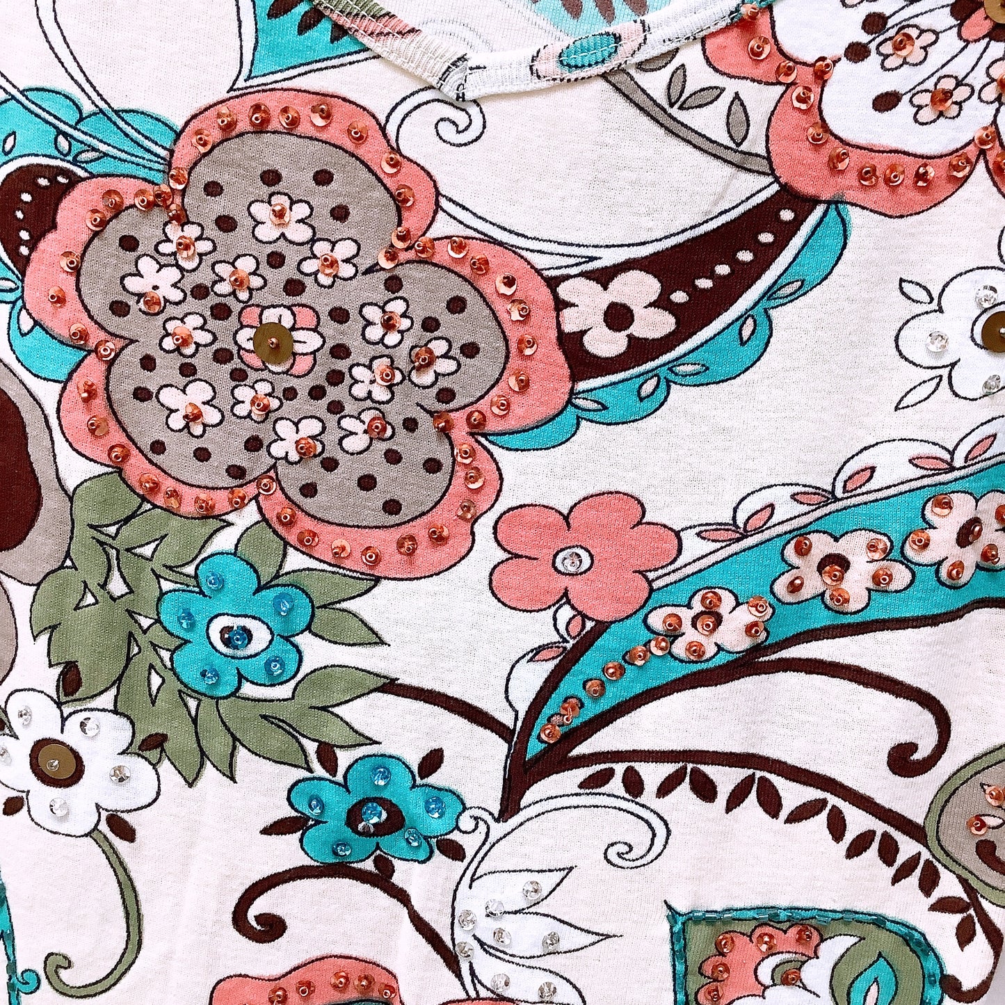 Forbidden Sequined Paisley Top