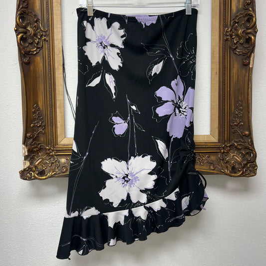 My Michelle Asymmetrical Floral Midi Skirt
